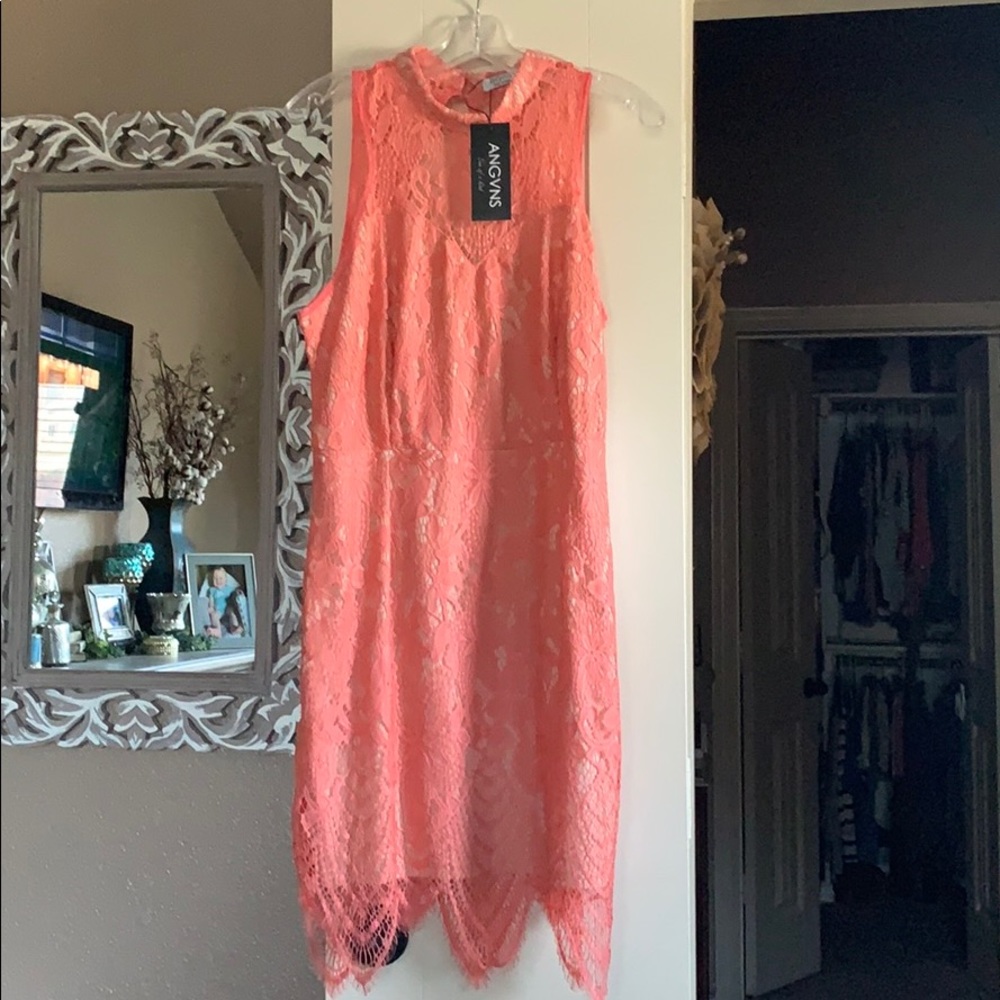 Formal nude/coral dress